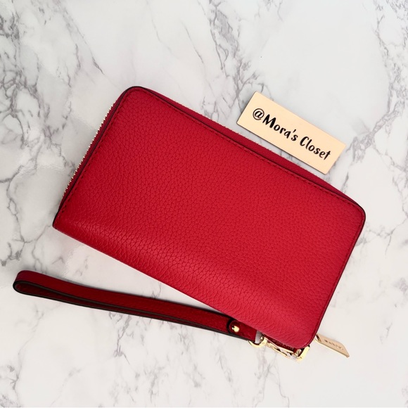 Michael Kors Wallet/Phone Holder Red - Picture 2 of 7